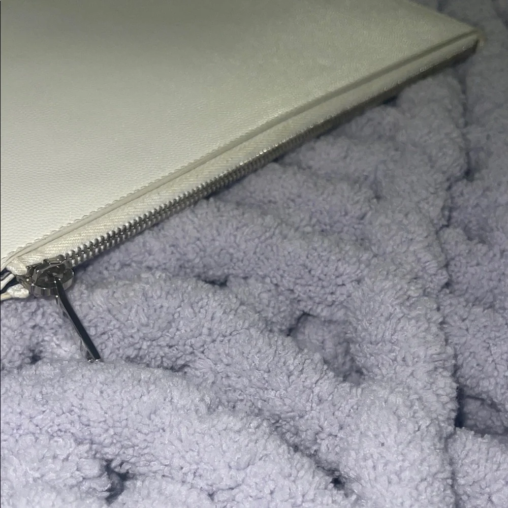 Saint Laurent Ivory Leather Clutch